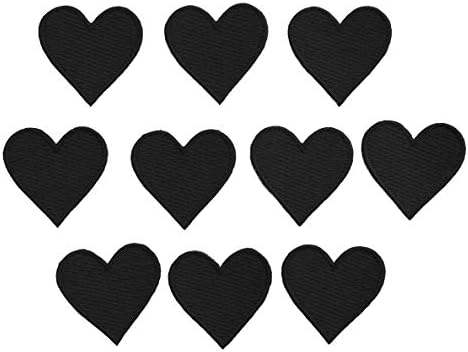Графична Прах 10 Черно Сърце Любов Бродирани Желязо На Заплатке Разбито Сърце Тъга Тъжна Апликация за Украса Сладък Щастлив Знак, Лого, Емблема на Света НАПРАВИ си сам Деним Яке Раница Сладък Щастлив