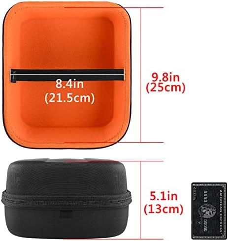 Калъф Geekria Shield за режийни слушалки голям размер, работа на смени Пътна чанта за носене в сверхтвердом корпус с кабел за съхранение, който е Съвместим с вашите слушалки Sennheiser HD800S, Beyerdynamic (черен)