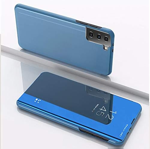 LEMAXELERS Samsung Galaxy A02S Калъф Тънък Огледален Дизайн Clear View Flip Bookstyle ултра тънък Защитен Калъф с Поставка Защитен Калъф за Samsung Galaxy A02S Mirror ПУ Розово Злато