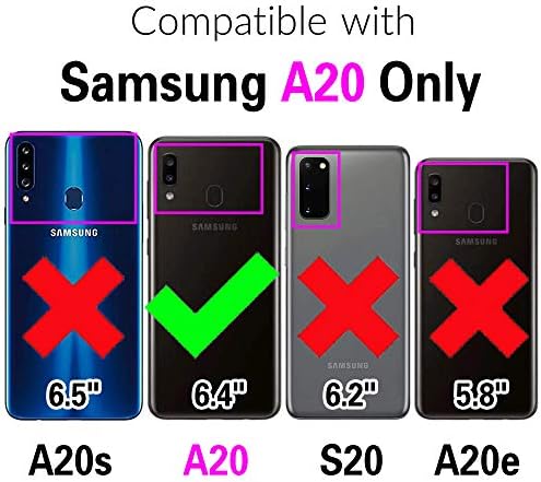 WWAAYSSXA е Съвместим с Samsung Galaxy A20 A30, една Чанта-портфейл, ремък, Каишка, Кожен Флип, Държач за карти, Чиния, Аксесоари за Телефони, Калъф за Glaxay M10s A 20 30, Gaxaly 20A SM A205G, Розово злато