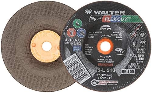 Шлифовъчни кръгове Walter 15L510 5x5/8-11 Flexcut Без замърсявания, Песъчинки, 29S 100, 25 бр. в опаковка