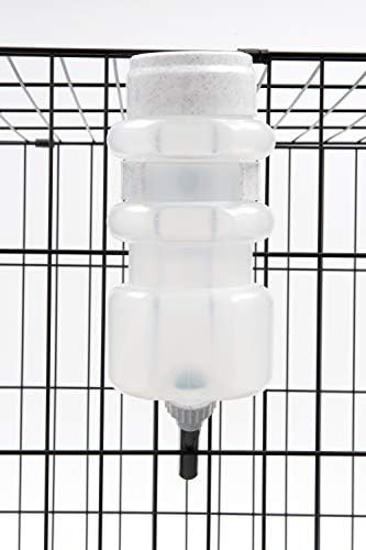 Бутилка за вода Lixit Top Fill, БЕЗ капки за кучета. (44 течни унции (опаковка от 1), бяла)