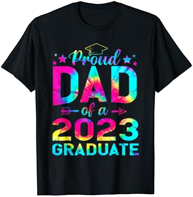 Тениска с надпис Proud Dad of a Class of 2023 Graduate Senior 23 Бала