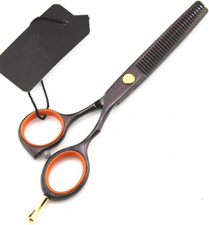 Ножица за подстригване на коса, 5,5-инчов професионални ножици от японска стомана Черен цвят за стригане, филировочные фризьорски ножици, ножици за подстригване на коса (Цвят: Филировочные)