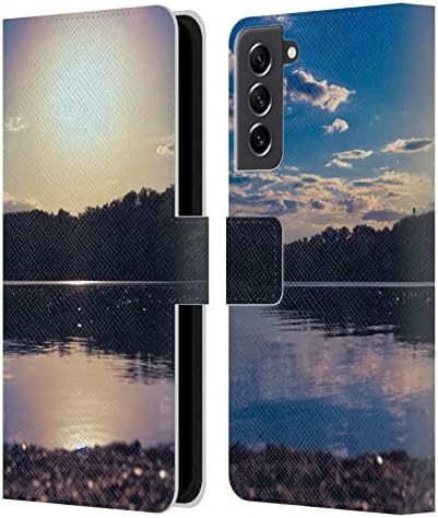Дизайн на своята практика за главата Официално Лицензиран Simone Gatterwe Gloom Sunset Кожен Калъф-книжка-джобен формат и е Съвместим с Samsung Galaxy S21 FE 5G