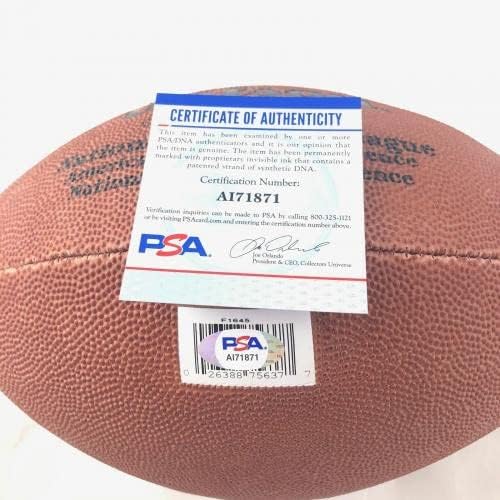 Пейтън Манинг е Подписал Футболен договор PSA/DNA Denver Broncos С Автограф Colts - Футболни топки С автографи