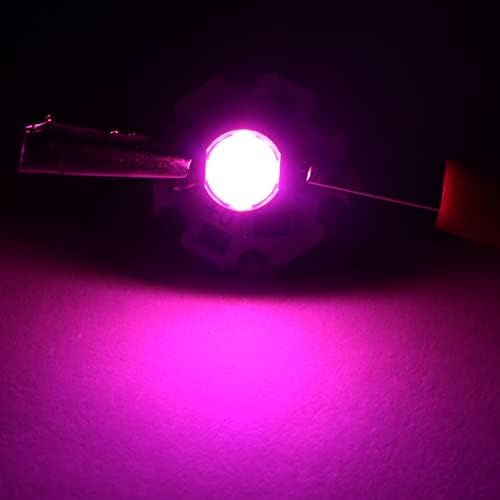 MECCANIXITY COB Led Чип-Топчета от 1 W 40лм 20 mm 5 vdc Энергосберегающая Лампа за Смяна на Прожектор Розово 5 бр.