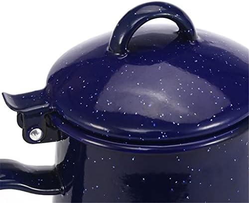 WSSBK синьо кана за кафе, емайл чайник, кана за ръчно заваряване, чайник в ретро стил, звезден синьо кана, кухненски прибори (Цвят: A, размер: както е показано на фигурата)