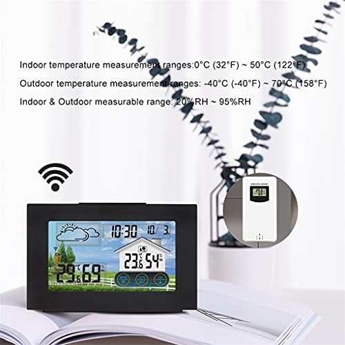 Измерване на Температурата И Влажността Дигитален Аларма Сензорен екран метеорологични станции HOUKAI с wi-fi
