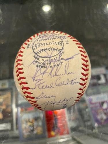 1976 Отбор Филаделфия Филис Подписа бейзболен топката Schmidt Carlton Kaat Bowa Jsa 29 - Бейзболни топки с автографи