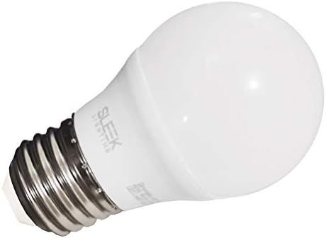 Led лампа SleekLighting 5,5 W A15 с регулируема яркост (6 бр.) - Лампа домашно осветление с общо предназначение -Студено бяло (5000 К) - 450 lm, чип HL, 240 градуса, E26, UL & ES в списъка - Консумира 5,5 W енергия,