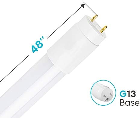 Лампа LUXRITE 4FT LED Tube Осветление, Т8, 18 W (което се равнява на 32 W), Дневна светлина 6500 До 2200 Лумена, Подмяна флуоресцентни лампи, прави или Балластный преминаване, по стандарт ETL (12 бр.)