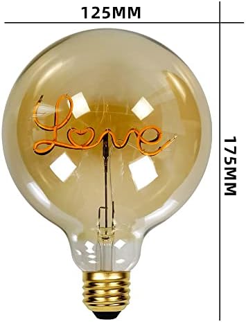 led лампи goblin light 4 Вата с регулируема яркост Edison Bulb Super Warm Special (STD-G125Love) (G125Happy)
