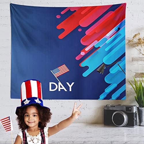 КАНАФА Американски Флаг Патриотичен Снимка Фон Кърпа Ден на Независимостта Декор за Парти Сувенири за деца на 4-8 години (A, Един размер)