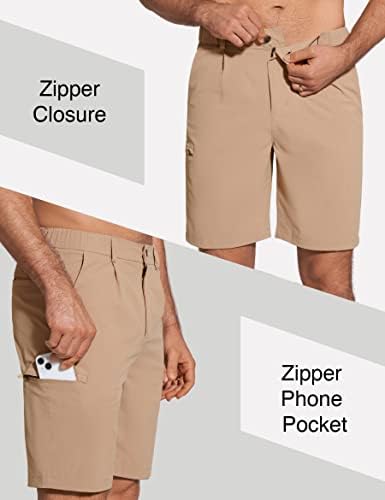 ZUTY 8,5 Мъжки къси Панталони за Голф, Туристически UPF 50 +, Ежедневни Стрейчевые бързо съхнещи Леки Работни Панталони с Джобове 6
