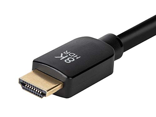 Кабел HDMI Monoprice Ultra 8K - 6 метра - Черен (10 бр) Без лого дизайн, Висока скорост, 8K при 60 Hz, 48 gbps, динамичен HDR, eARC, съвместим с PS5 / Xbox Series X Series и S и други