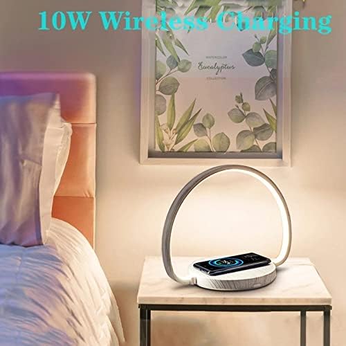 SLNFXC Настолна лампа 10 W Зареждане Бързо Зареждане на USB Зареждане Нощни лека нощ за Спалня (Цвят: E)