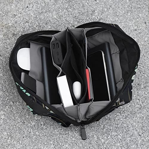 Калъф за носене, чанта, USB-кабел, органайзер, джобен аксесоар, портфейл с цип, художествени листата на дървото
