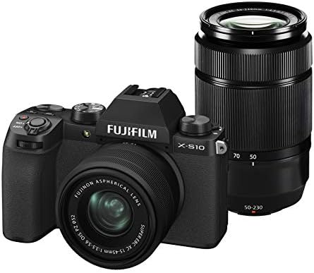 Комплект варио обектив за цифров беззеркальной фотоапарат FUJIFILM X-S10 W, F X-S10LK-1545/50230, черен