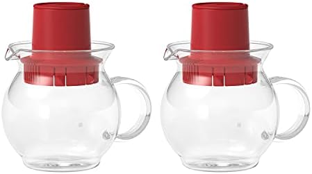 Чайникът Hario 300 мл дамски чанти (червен, 2 опаковки) Комплект (2 броя)