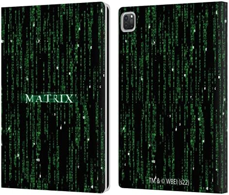 Дизайн на своята практика за главата Официално лицензиран Matrix Codes Key Art Кожен калъф-книжка-джобен формат и е Съвместим с Apple iPad Pro 12.9 2020/2021/2022