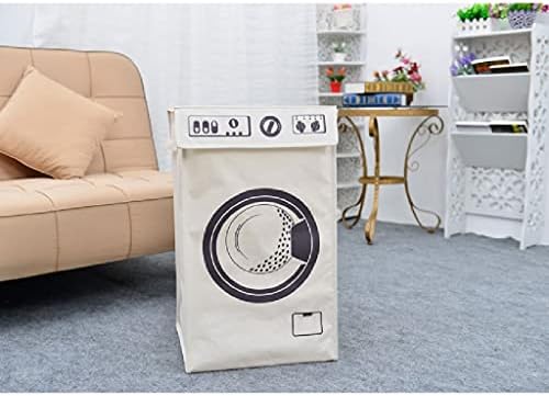 CFSNCM Кошница за дрехи с шарките на пералната машина, Сгъваема Кошница за съхранение на мръсни дрехи, Кутия, Органайзер за детски играчки, Кофа (Цвят: бял, размер: Един