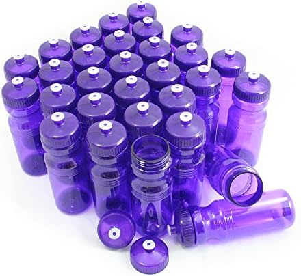 Бутилки за вода Ролинг Sands Лилав цвят, които не съдържат BPA, с тегло 24 Унция, 30 броя В опаковка, Произведено в САЩ