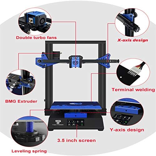 3D принтер NaoSIn-Ni, Голям Метален 3D принтер FDM със сензорен екран, Функция Возобновленной печат, Подкрепа за Откриване на конци, PLA и ABS, PETG, Размер на печат 230 * 230 * 280 мм
