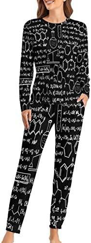 Чиста Химия и Научна Пижами Дамски Пижами с Дълъг Ръкав Меки Пижамные Комплекти за Почивка с Джобове