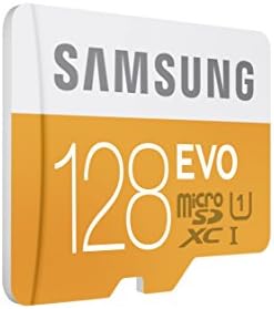 Карта Samsung 128 GB със скорост до 48 Mbps EVO Micro Class 10 SDXC с адаптер (MB-MP128DA/AM)