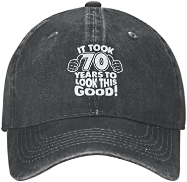 Waldeal Отне 50 60 70 Години, за да изглеждат Толкова Добре Реколта бейзболна шапка с бродерия, Регулируем Шапка за татко, Черна