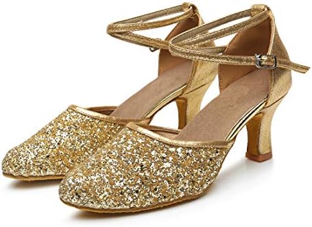 iCKER/Дамски Обувки за Латинските Танци На Ток, Бални Обувки за Салса И Танго, Вечерни Обувки За танци С пайети