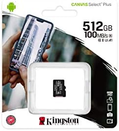 Kingston 512GB microSDHC Платно Select Plus 100 MB/s За четене на карта с памет от клас А1 UHS-I без адаптер SDCS2/512GBSP