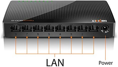 Nexxt Solutions 8-портов Gigabit мрежа Fast Ethernet switch [Naxos800G] | Unmanaged компютъра преминете Smart Plug and Play с интернет-разветвителем и скоростта 10/100/1000 Mbps