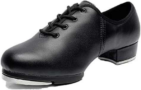 BeiBestCoat Синтетични Чечетки Оксфордские Танцови обувки за Мъже, Възрастни, Черен