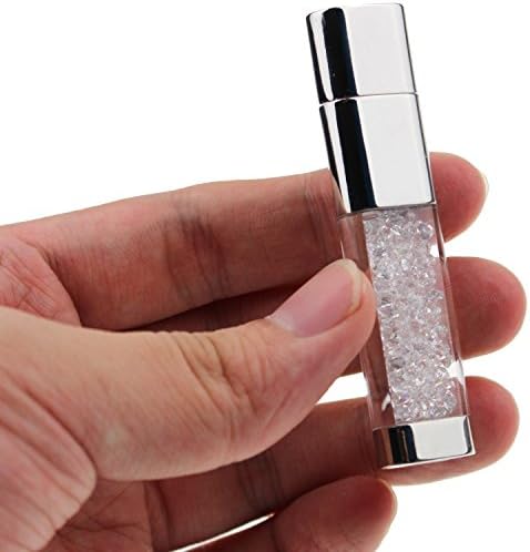 Флаш памет WooTeck 64GB Crystal Jewelry USB Flash Drive, Високоскоростен Карта Memory Stick, Сребрист