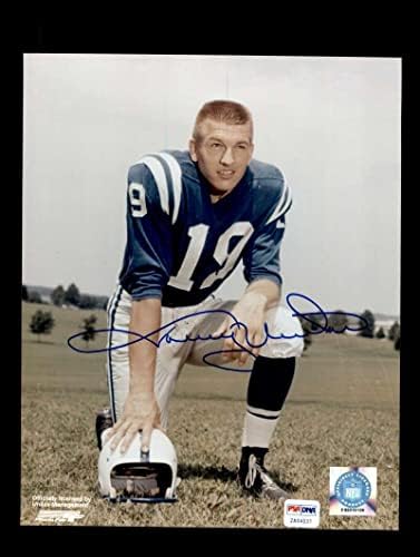 Джони Unitas PSA DNA Подписа 8x10 Снимка с Автограф Colts - Снимки NFL с автограф