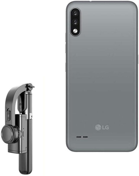 Поставяне и монтиране на BoxWave, съвместими с LG K22 (Поставяне и монтиране на BoxWave) - Gimbal SelfiePod, Селфи-стик, Разтегателен видео-Кардан стабилизатор за LG K22 - Черно jet black