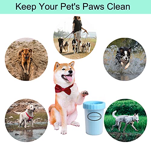 WANGDEFANG средство за почистване на кучешки лапи, препарат за миене на лапите на кучета и котки, бързо и ефективно почиства мръсни малки лапи домашни любимци (син)