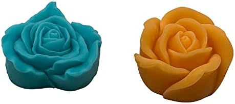 Monqui 2 Опаковки 3D Рози Цвете Силиконови Форми За Свещи Шоколадови Форми За Сапун Гипсови Форми От Смола Подарък За Свети Валентин