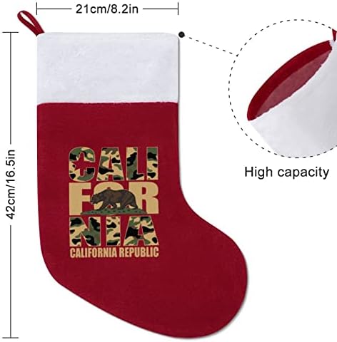 Камуфляжные Калифорния Республиканские Коледни Чорапи-Чорапи с Плюшено Камина, Висящи за Домашен интериор Елхи