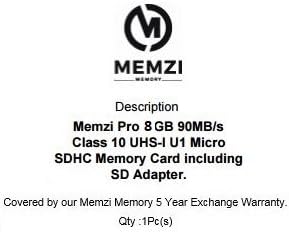 Карта памет MEMZI PRO 8GB Class 10 90 MB/Micro SDHC карта с адаптер за SD карта за Сателитна навигация Garmin Nuvi серия 2700