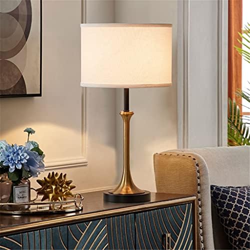 PQKDY Nordic малка странична масичка за Спални, Настолна лампа за Сватбената стая, Модерна, Топла и Романтична домашна лампа за дневна в американски стил (Цвят: дистанционно управление, размер: 30 * 56 см)