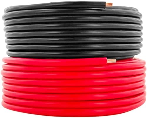 GS Power 14 AWG (True American Wire Gauge) CCA Алуминиев начална тел, покрита с мед, 25 фута червено и 25 метра черен цвят. за автомобилен Усилвател динамика с дистанционно управление Тег?