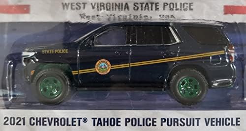 Зелената машина 30343 Hot Pursuit - Полицейска кола преследване на Chevy Tahoe 2021 (PPV) - Полицията на щата Западна Вирджиния (Ексклузивно хоби) Greenlight Chase в мащаб 1/64