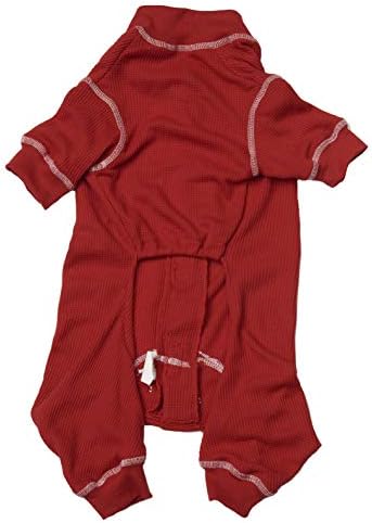 Уютен Термо-pajamas PetRageous за домашни любимци, X-Small, Червена с бяла прострочкой