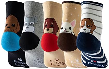 Дамски Чорапи с Животинска Тематика, Пет Чифта Чорапи за Всеки Ден, Сладки Чорапи с Надпис, Грозни Коледни Чорапи за Мъже