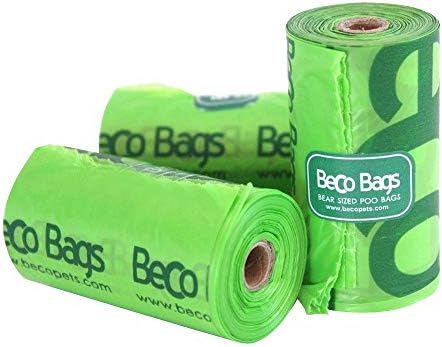 Beco Bags Екологични торбички за кучешки какашек (60 торби) (зелен)