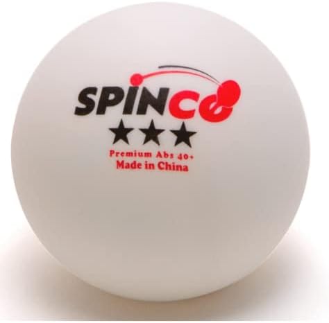 24 Опаковки топки за пинг-понг Spinco | 3-Звездни топки за тенис на маса | 40 + тренировъчни или конкурентни топки за преса | 12 бели | 12 оранжево за игри на закрито или на открито.