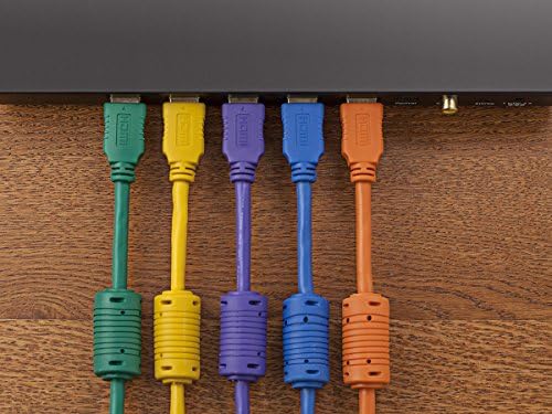Високоскоростен HDMI кабел Monoprice с дължина 1,5 метра - Зелено | 18 Gbit/s, 4K @ 60 Hz, 28AWG, HDR, YUV 4: 4: 4, ARC, Съвместим с UHD телевизор, Blu-ray, КОМПЮТЪР, шрайбпроектор